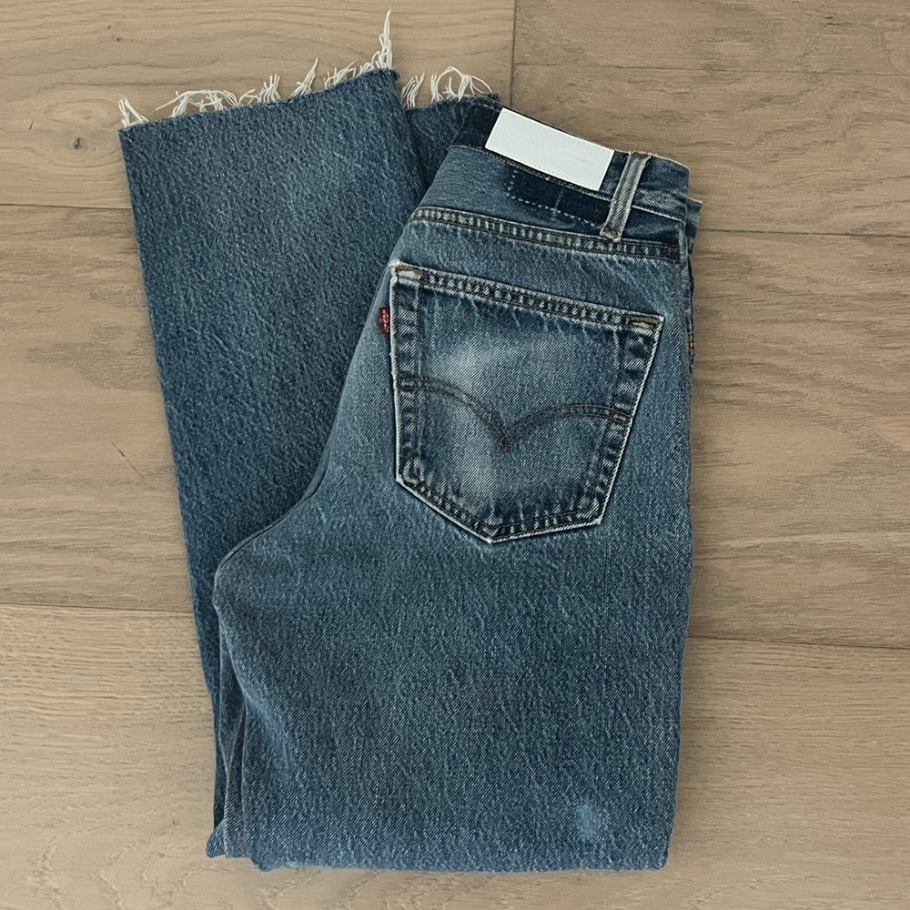 Redone Dark Wash Levis